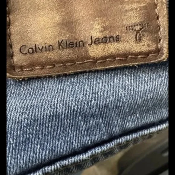 Calvin Klein Blue Bootcut Jeans with Vintage Wash 184 - Picture 4 of 8